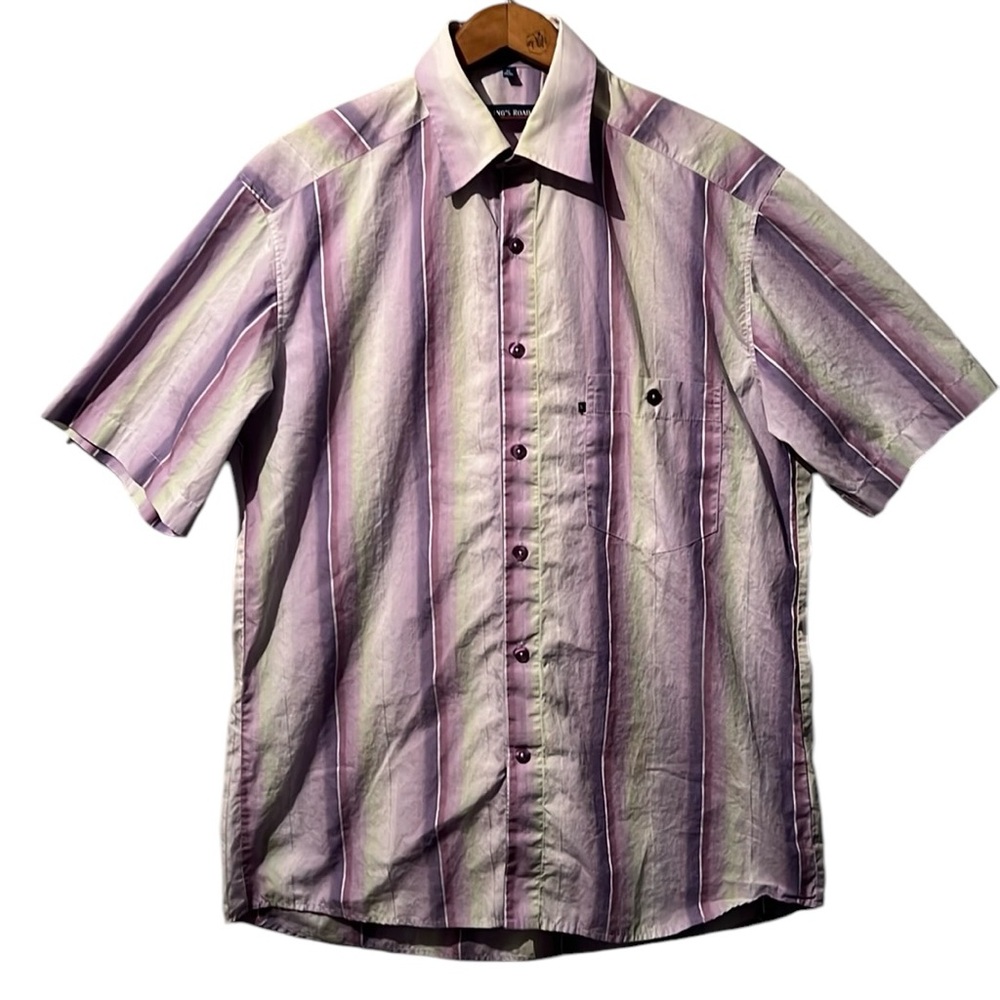 Vintage King’s Road Short Sleeve Button Up Shirt 100% Cotton Men’s Size Medium